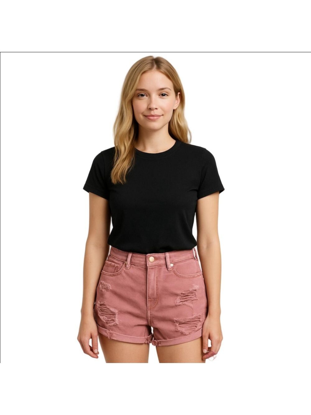 Lauren Conrad Pink High Rise Cut Off Shorts Size 6